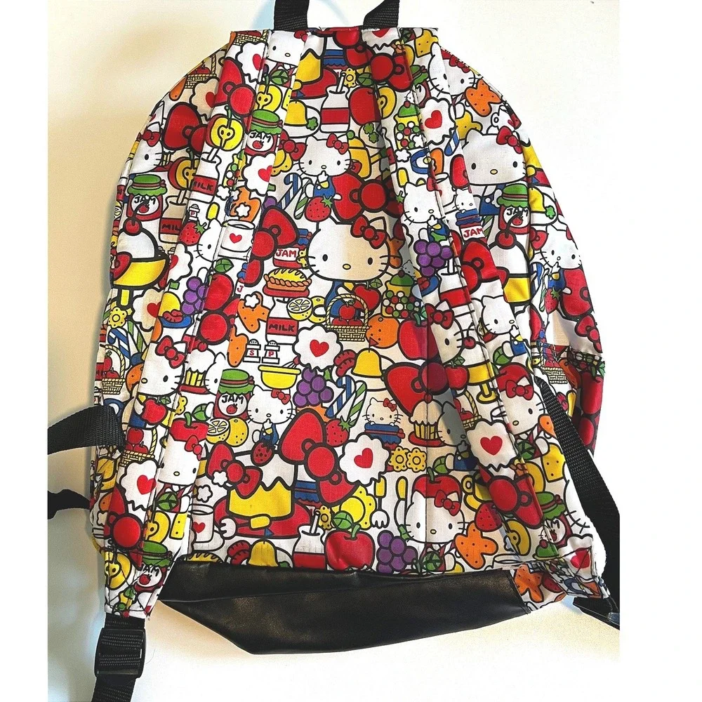 Sanrio Hello Kitty Backpack Classic Treats Snacks AOP Book Bag School Travel